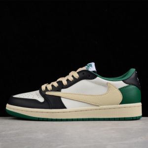 aj1 st travis scott x air jordan 1 retro low green black dm7866-128