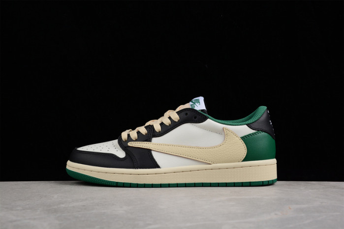 aj1 st travis scott x air jordan 1 retro low green black dm7866-128