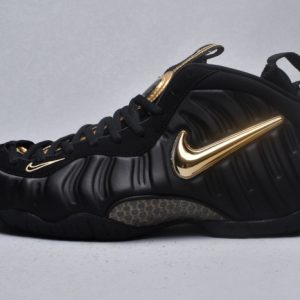 Nike air foamposite pro black metallic gold 624041-009