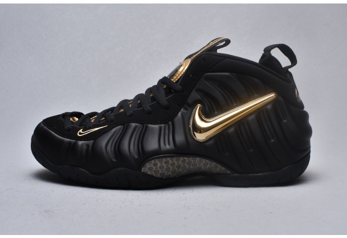Nike air foamposite pro black metallic gold 624041-009 - Image 2