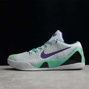 Nike zoom kobe 9 ix grey green purple shoes 630487-005