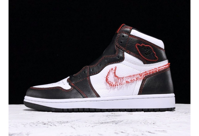Air Jordan 1 retro high defiant white black gym red cd6579-071 - Image 2