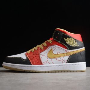 Air Jordan 1 mid xq white black sport red - dv0576-176