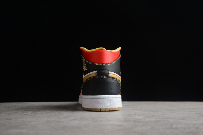 Air Jordan 1 mid xq white black sport red - dv0576-176 - Image 3