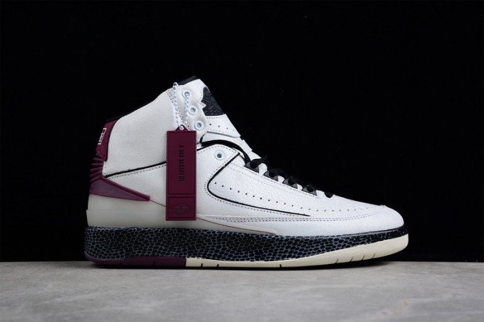 Off-White x Air Jordan 2 Mid SP Grey Burgundy DJ4375-160 - Image 5