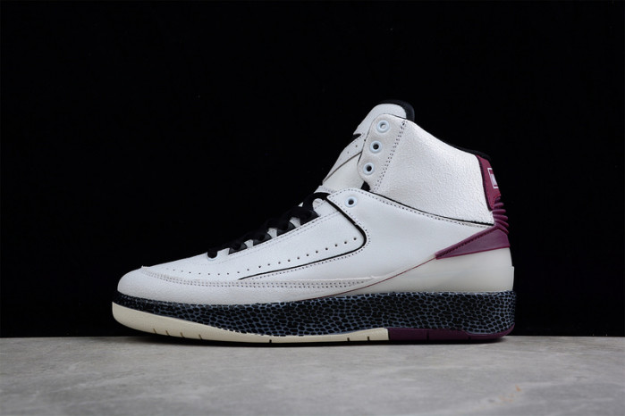 Off-White x Air Jordan 2 Mid SP Grey Burgundy DJ4375-160