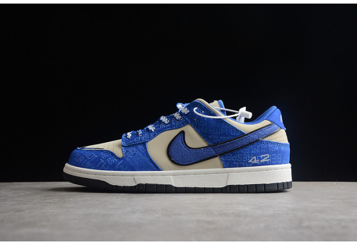Nike dunk low jackie robinson 75 yrs beige white royal blue dy2203-400 - Image 2