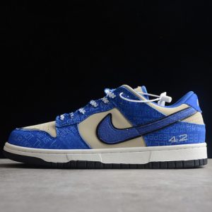 Nike dunk low jackie robinson 75 yrs beige white royal blue dy2203-400