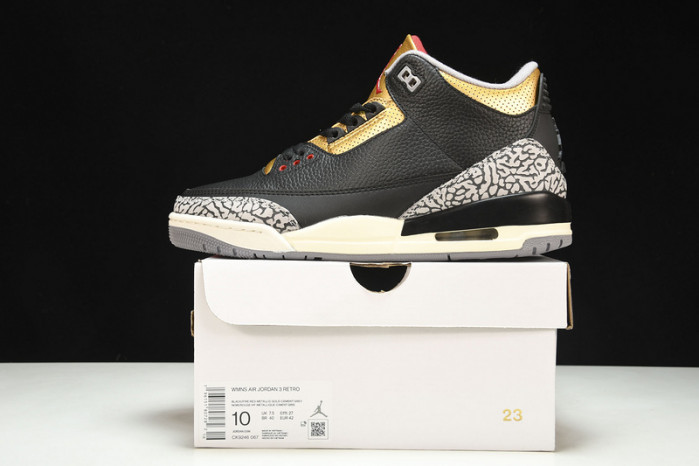 Air Jordan 3 black gold wmns ck9246-067 - Image 4