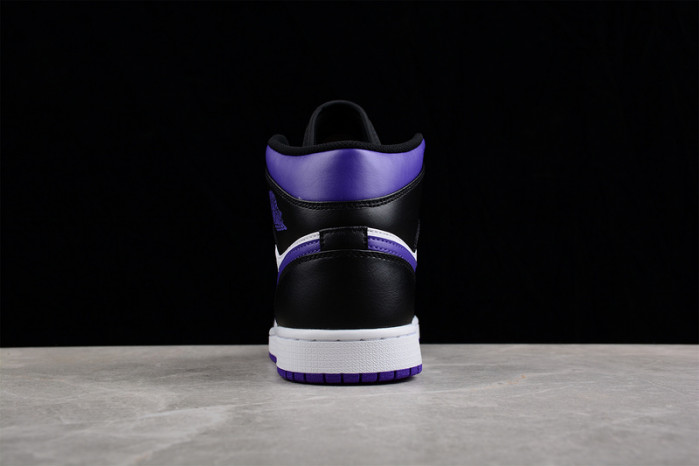 Air Jordan 1 mid white black purple - 554724-095 - Image 3