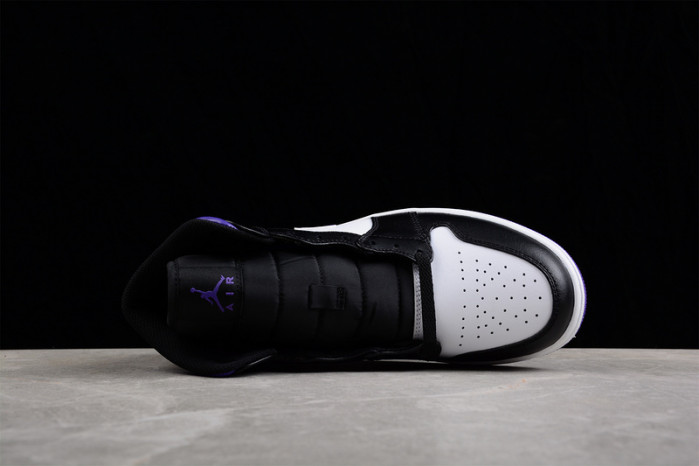 Air Jordan 1 mid white black purple - 554724-095 - Image 4