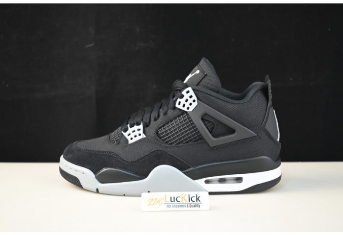Air Jordan 4 black canvas dh7138-006 - Image 2