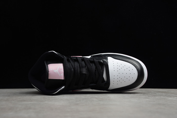 Air Jordan 1 mid white black light arctic pink (gs) 555112-103 - Image 3