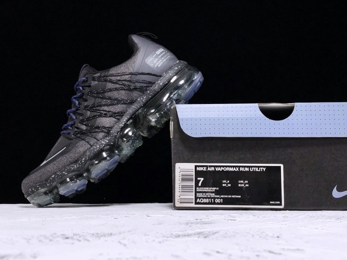 Nike air vapormax run utility black reflect silver (w) aq8811-001 - Image 4