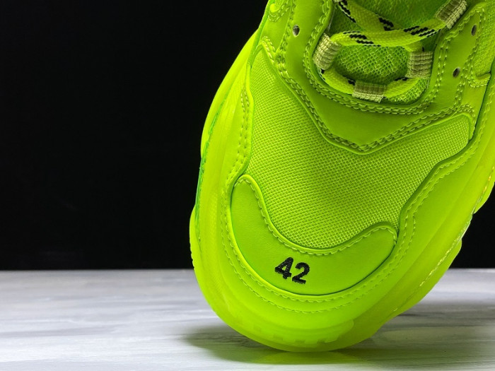 Balenciaga Triple S neon fluo yellow clear sole 541624 w09ol 3809 - Image 3