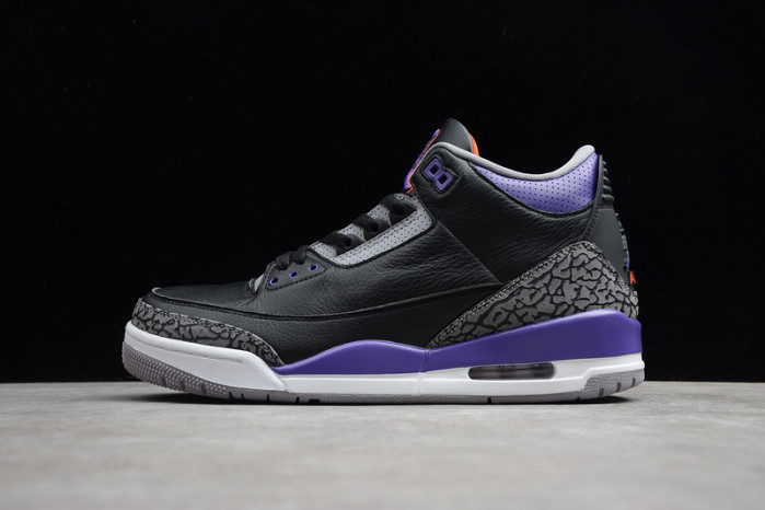 Air Jordan 3 retro black court purple ct8532-050