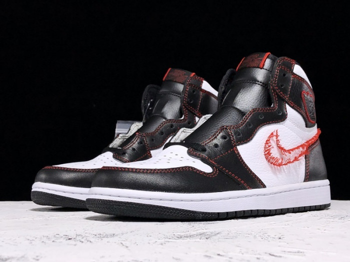 Air Jordan 1 retro high defiant white black gym red cd6579-071 - Image 3