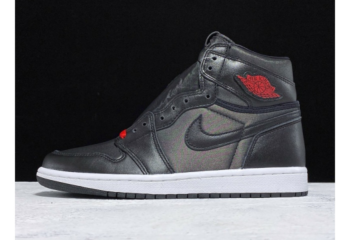 Air Jordan 1 retro high black satin gym red 555088-060 - Image 2