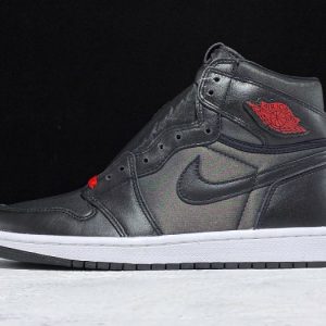 Air Jordan 1 retro high black satin gym red 555088-060