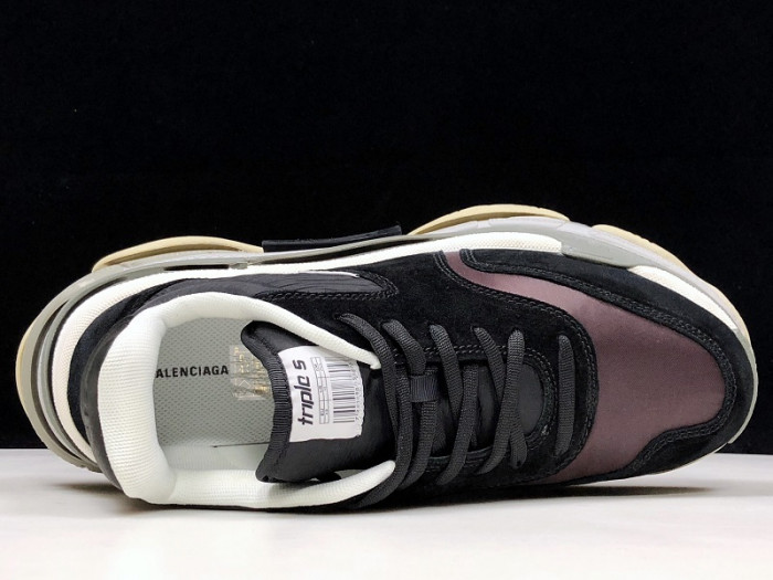 Balenciaga Triple S black burgundy 514008 w09s1 1058 - Image 3