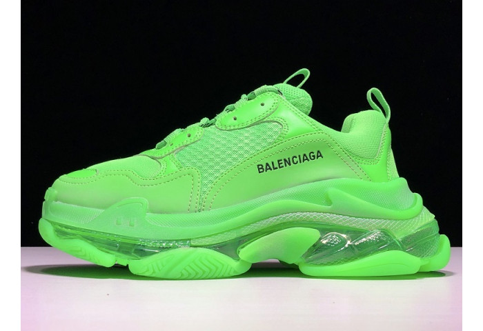 Balenciaga Triple S neon green clear sole 541624 w09ol 3801 - Image 2
