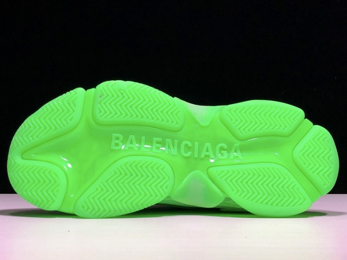 Balenciaga Triple S neon green clear sole 541624 w09ol 3801 - Image 3