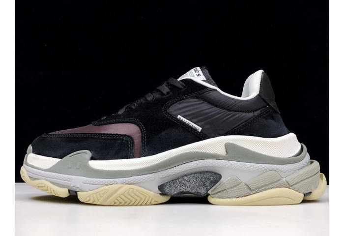 Balenciaga Triple S black burgundy 514008 w09s1 1058 - Image 2