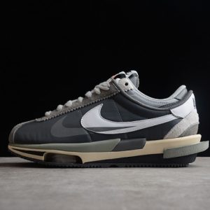sacai x Nike zoom cortez 4.0 dark grey white green dq0581-001