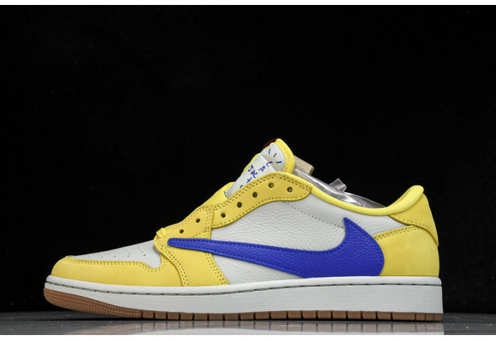 travis scott x air jordan aj 1 low"canary" dz4137-700 - Image 2