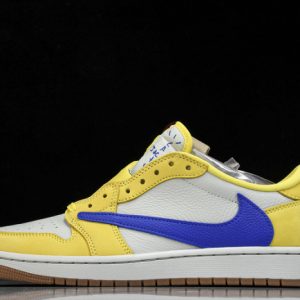 travis scott x air jordan aj 1 low"canary" dz4137-700