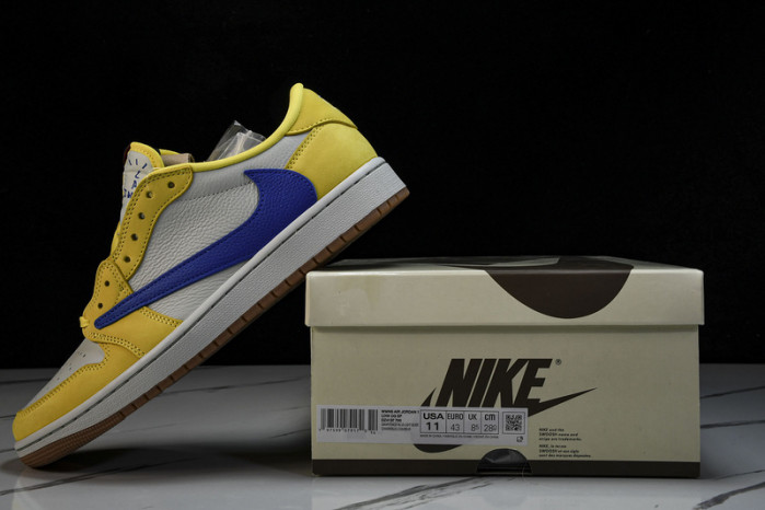 travis scott x air jordan aj 1 low"canary" dz4137-700 - Image 4
