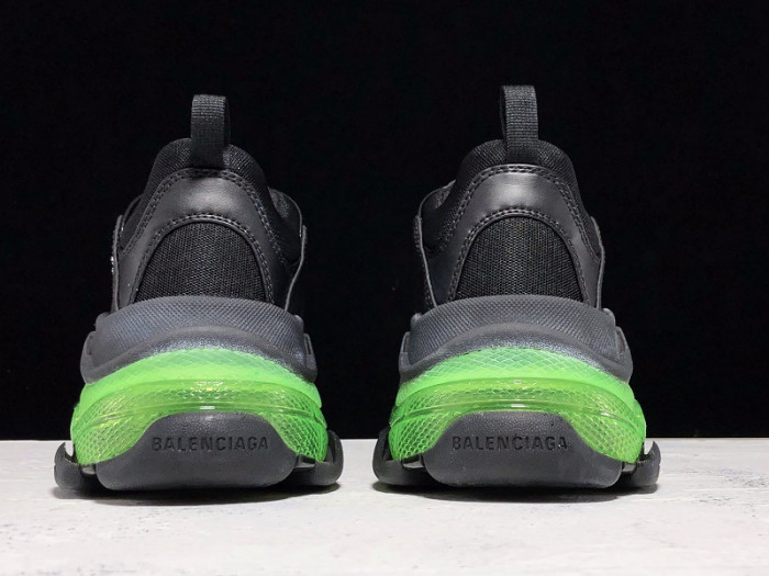 Balenciaga Triple S clear sole balck and green 541624 w09o1 3861 - Image 3