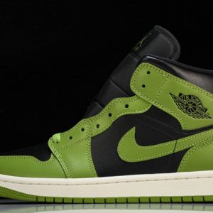 Air Jordan 1 mid"green black" bq6472-031