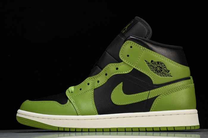 Air Jordan 1 mid"green black" bq6472-031