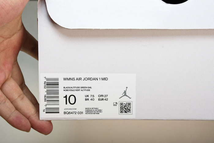Air Jordan 1 mid"green black" bq6472-031 - Image 4