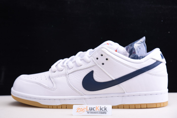 Nike sb dunk low orange label white navy cz2249-100