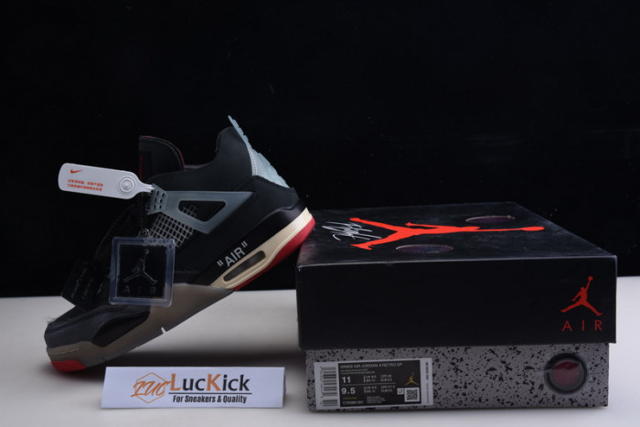 Air Jordan 4 ow x air jordan 4 "bred" cv9388-001 - Image 3