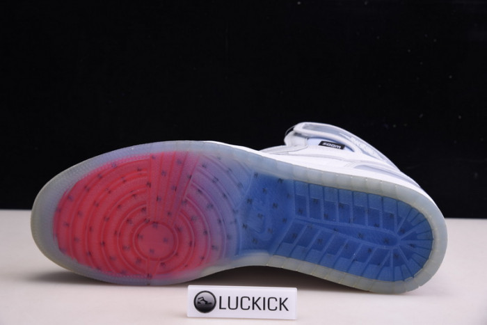 Air Jordan 1 retro high zoom white racer blue ck6637-104 - Image 3