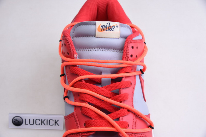 Nike Dunk Low ow university red Off-White CT0856-600 - Image 3