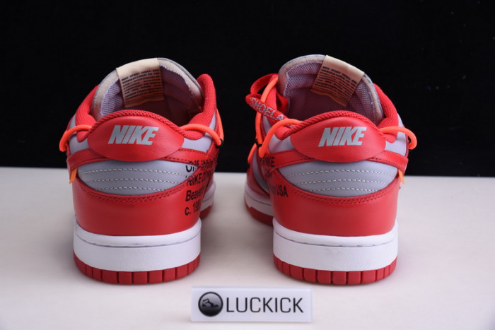 Nike Dunk Low ow university red Off-White CT0856-600 - Image 4