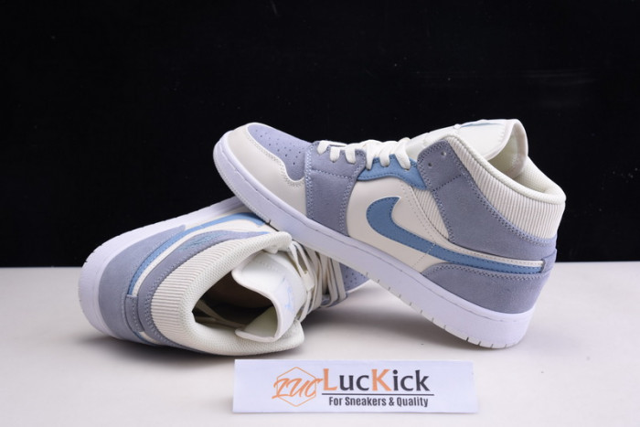 Air Jordan 1 mid mixed textures blue da4666-100 - Image 3