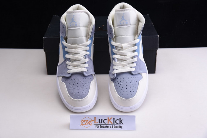 Air Jordan 1 mid mixed textures blue da4666-100 - Image 4