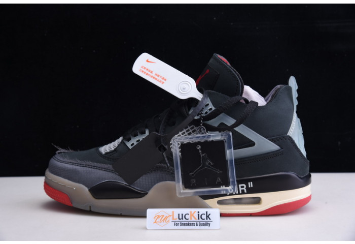 Air Jordan 4 ow x air jordan 4 "bred" cv9388-001 - Image 2