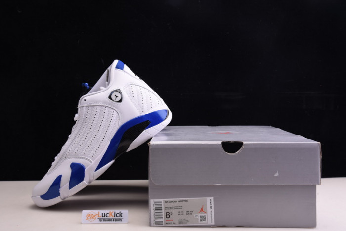 Air Jordan 14 Retro White Hyper Royal 487471-104 - Image 3