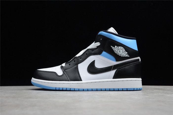 Air Jordan 1 mid university black white (w) bq6472-102