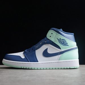 Air Jordan 1 mid mystic navy mint foam - 554724-413