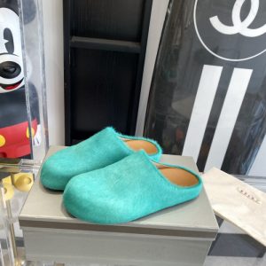 Marni Slides white Fussbett Sabot Loafers MAR-009