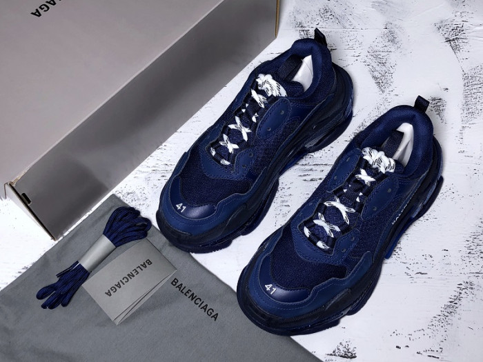 Balenciaga Triple S clear sole navy 541624w09o14107 - Image 4
