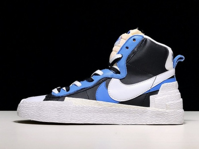 Nike blazer mid sacai white black legend blue bv0072-001