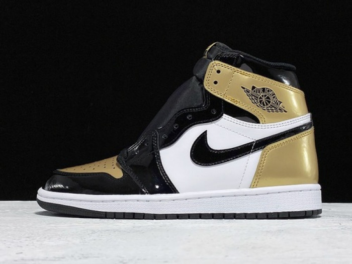Air Jordan 1 retro high nrg patent gold toe 861428-007